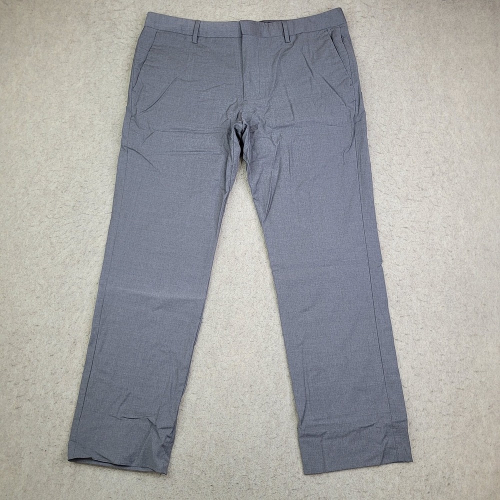 Bonobos Marzotto Italian Wool Slim‎ Fit Dress Pants Gray 36x30 Stretch Business